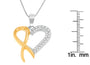 1/4 Ct. T.W. Two-Tone Round-Cut Diamond Pendant Necklace in Sterling Silver, photo 4