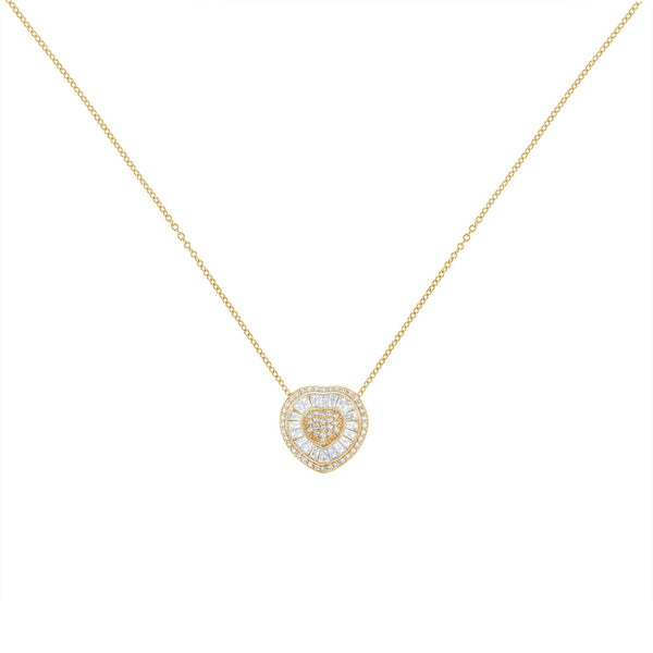 1/2 Ct. T.W. Diamond Heart Pendant Necklace in 10K Yellow Gold, photo 2