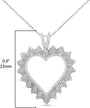 Collar con colgante de corazón calado Miracle-Set con diamantes de 1/4 ct. p.t. en plata de ley, color I-J, claridad I3, 18 pulg., foto 5