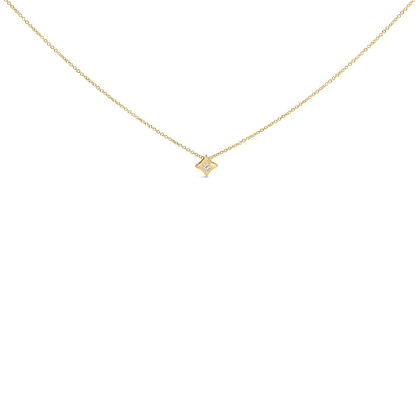 1/10 Ct. T.W. Bezel-Set Solitaire Princess-Cut Diamond Kite-Shaped Pendent Necklace in 10K Gold, photo 1
