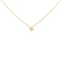 Collar con colgante solitario de bisel en forma de cometa con diamante talla princesa de 1/5 ct. p.t. en oro de 10K, foto 2