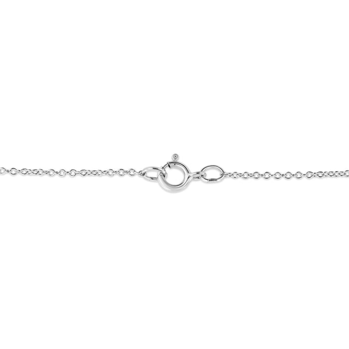 Collar con colgante de racimo floral de garras compartidas con 7 diamantes de 1/4 ct. p.t. en oro blanco de 14K, foto 4