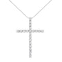4 Ct. T.W. Diamond Cross Pendant with Box Chain Necklace in Sterling Silver, photo 1