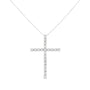 4 Ct. T.W. Diamond Cross Pendant with Box Chain Necklace in Sterling Silver, photo 2