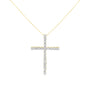 4 Ct. T.W. Round-Cut Diamond Cross Pendant Necklace in 10K Yellow Gold-Plated Sterling Silver, photo 2