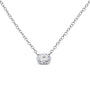 Collar con colgante solitario este-oeste con diamante cultivado en laboratorio de 1/2 ct. p.t. en oro blanco de 14K, foto 4