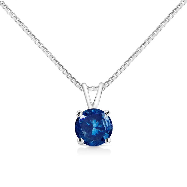 1/4 Ct. T.W. Round Brilliant-Cut Lab-Grown Diamond 4-Prong Solitaire Pendant Necklace in 10K White Gold, photo 2