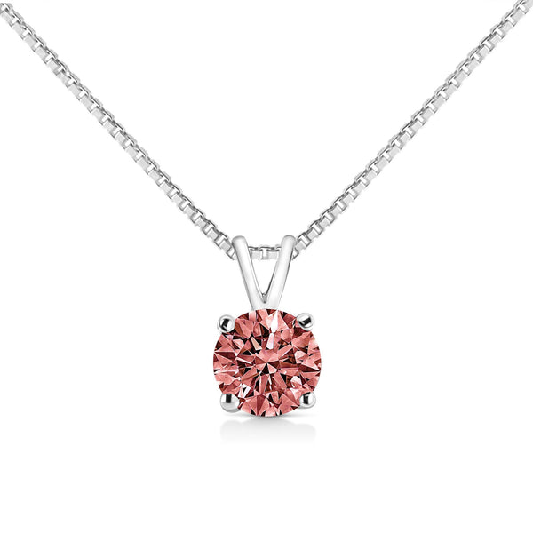 1/2 Ct. T.W. Round Brilliant-Cut Lab-Grown Diamond 4 Prong Solitaire Pendant Necklace in 14K White Gold, photo 1