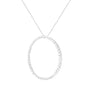 Collar con colgante de aro circular calado de garras con diamantes redondos de 4 ct. p.t. en plata de ley, foto 4