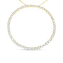 Collar con colgante de aro circular con diamantes de 4 ct. p.t. en plata de ley bañada en oro amarillo de 10K, foto 1