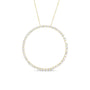 Collar con colgante de aro circular con diamantes de 4 ct. p.t. en plata de ley bañada en oro amarillo de 10K, foto 4