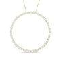 Collar con colgante de aro circular con diamantes de 4 ct. p.t. en plata de ley bañada en oro amarillo de 10K, foto 5