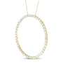 Collar con colgante de aro circular con diamantes de 4 ct. p.t. en plata de ley bañada en oro amarillo de 10K, foto 6