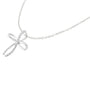 Diamond Accent Cross Ribbon Pendant Necklace in Sterling Silver, photo 7