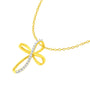 Diamond Accent Cross Ribbon Pendant Necklace in Sterling Silver, photo 8