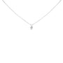 Collar con colgante solitario de corazón de 3 garras con diamante en oro blanco de 14K, foto 1