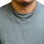 Collar con colgante solitario de corazón de 3 garras con diamante en oro blanco de 14K, foto 7