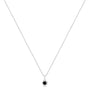 Treated Color Diamond Solitaire Milgrain Pendant Necklace in Sterling Silver, photo 6