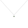 Treated Color Diamond Solitaire Milgrain Pendant Necklace in Sterling Silver, photo 7