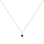 Treated Color Diamond Solitaire Milgrain Pendant Necklace in Sterling Silver, photo 8