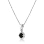 Treated Color Diamond Solitaire Milgrain Pendant Necklace in Sterling Silver, photo 19