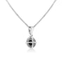 Treated Color Diamond Solitaire Milgrain Pendant Necklace in Sterling Silver, photo 24