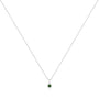Treated Color Diamond Solitaire Milgrain Pendant Necklace in Sterling Silver, photo 9