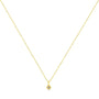 Collar con colgante solitario milgrain con diamante de talla brillante en plata de ley bañada en oro amarillo de 14K, foto 8