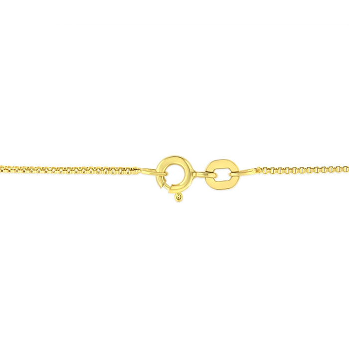 Collar con colgante solitario milgrain con diamante de talla brillante en plata de ley bañada en oro amarillo de 14K, foto 23