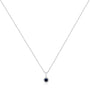 Treated Color Diamond Solitaire Milgrain Pendant Necklace in Sterling Silver, photo 10