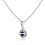 Treated Color Diamond Solitaire Milgrain Pendant Necklace in Sterling Silver, photo 26