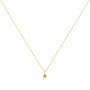 Collar con colgante solitario milgrain con diamante de talla brillante en plata de ley bañada en oro amarillo de 14K, foto 7