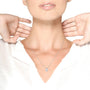 Collar con colgante de pera con diamantes certificados por AGS de 1/2 ct. p.t. en oro blanco de 14K, foto 3