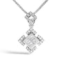 1/5 Ct. T.W. Diamond Geometric Design Pendant Necklace in 10K White Gold, photo 2
