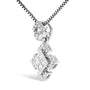 1/5 Ct. T.W. Diamond Geometric Design Pendant Necklace in 10K White Gold, photo 4