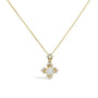 Collar con colgante geométrico con diamantes talla princesa de 3/8 ct. p.t. en oro amarillo de 10K, foto 1