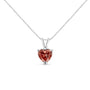 1 Ct. T.W. IGI Certified Martini Set Lab-Grown Pink Heart Diamond Solitaire Pendant Necklace in 14K White Gold, photo 1
