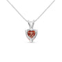 1 Ct. T.W. IGI Certified Martini Set Lab-Grown Pink Heart Diamond Solitaire Pendant Necklace in 14K White Gold, photo 2