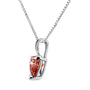 1 Ct. T.W. IGI Certified Martini Set Lab-Grown Pink Heart Diamond Solitaire Pendant Necklace in 14K White Gold, photo 4