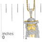 Men's 1 1/3 Ct. T.W. Diamond Studded Jesus Pendant Necklace in 10K Yellow Gold, photo 5