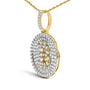 Collar con colgante de Bitcoin letra B con diamantes de 2 1/3 ct. p.t. en oro amarillo de 10K, foto 4