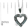 1 Ct. T.W. Baguette and Round Treated Blue Diamond Open Heart Pendant Necklace in Sterling Silver, photo 5