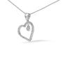 Collar con colgante de corazón con diamantes de 1/3 ct. p.t. en plata de ley, foto 4