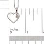 Collar con colgante de corazón con diamantes de 1/3 ct. p.t. en plata de ley, foto 5