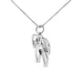 Collar con colgante de perro pug con detalle de diamante en plata de ley, foto 4