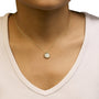 Diamond Accent Crescent Moon Pendant Necklace in 10K Yellow Gold, photo 3