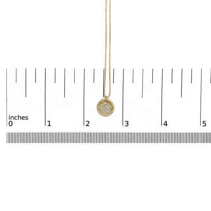 Diamond Accent Crescent Moon Pendant Necklace in 10K Yellow Gold, photo 5