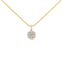 2 Ct. T.W. Brilliant Round-Cut Diamond 7 Stone Flower Cluster Pendant Necklace in 14K Yellow Gold, photo 1