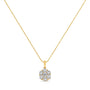 2 Ct. T.W. Brilliant Round-Cut Diamond 7 Stone Flower Cluster Pendant Necklace in 14K Yellow Gold, photo 2