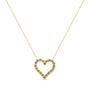 Collar de corazón con diamantes champán de 1/2 ct. p.t. en plata de ley con baño flash de oro amarillo de 10K, foto 1